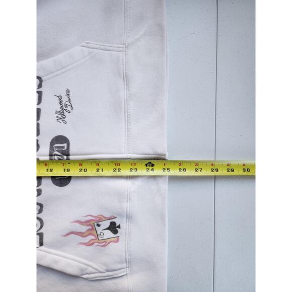 Hollister Hoodie Sweatshirt Mens Large White Heaven Sent Los Angeles Full Zip - Picture 10 of 16